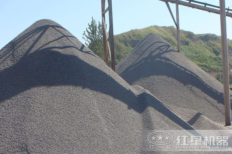 生產出來的成品機製砂 生產出來的成品機製砂